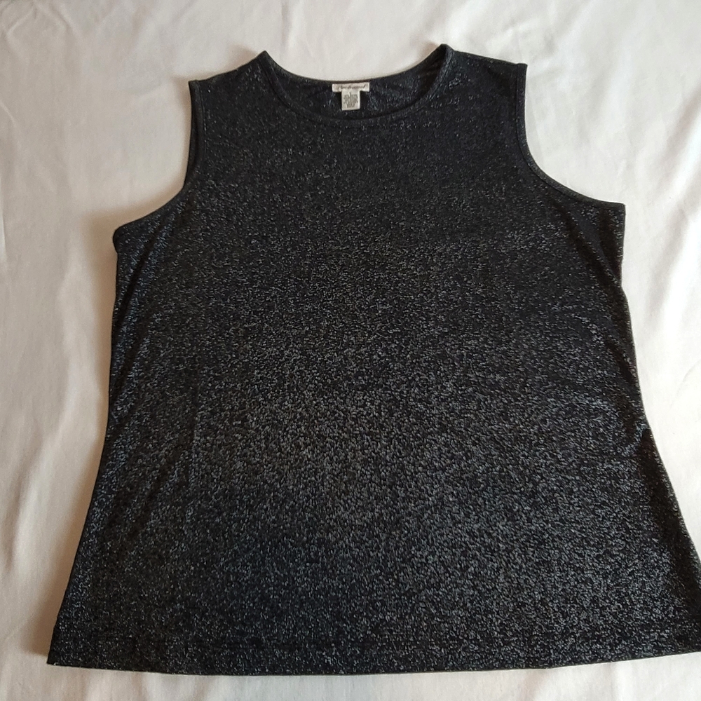 Bechamel Glittery Charcoal Tank Top